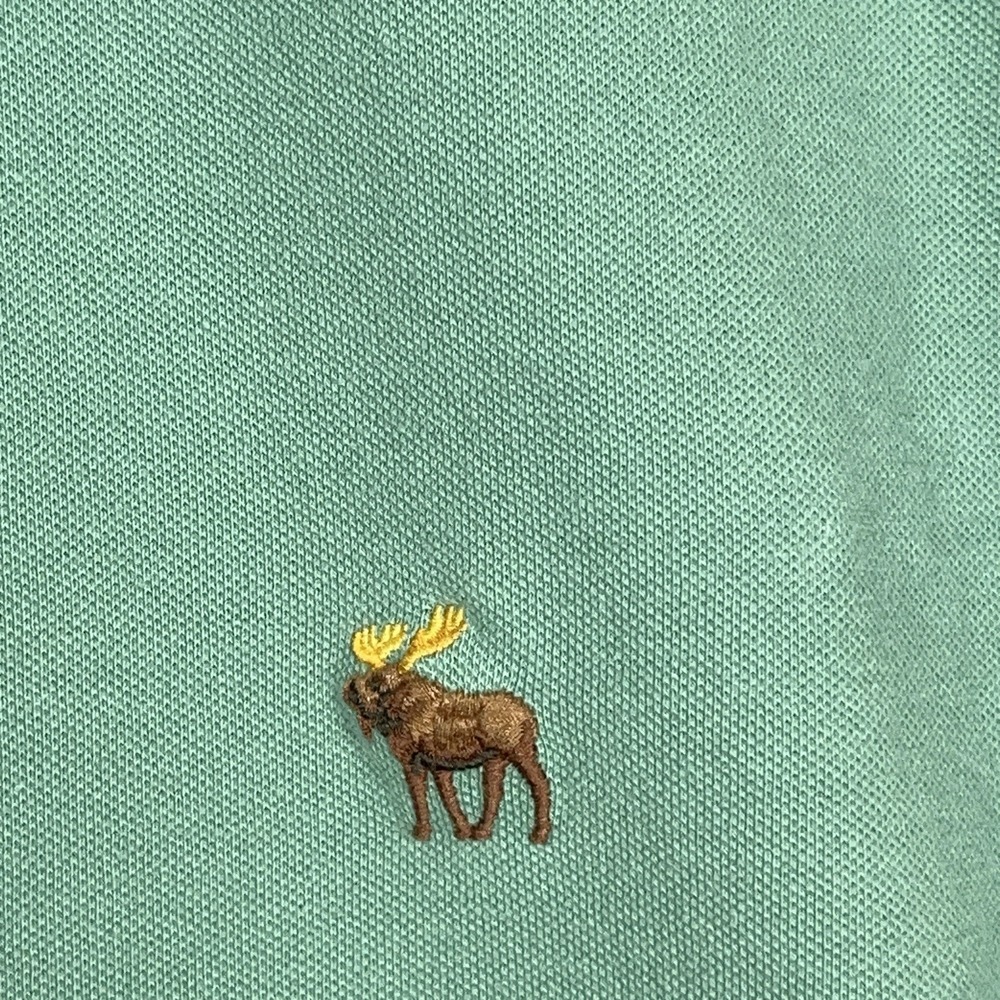 Abercrombie & Fitch Mens XXL Tall Polo Shirt Green Dont Sweat It - Picture 4 of 11